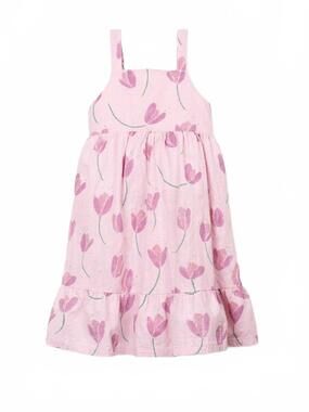 NEW PLAY UP girls woven tulip dress in pink